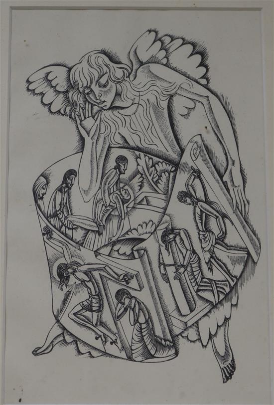 Eric Gill (1882-1940) St Luke 7 x 4.5in.